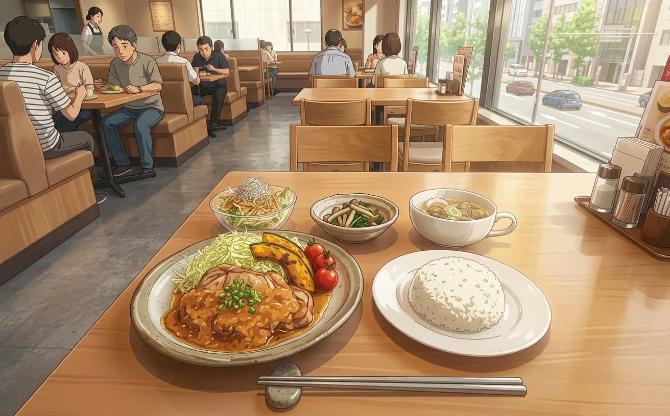 秋味ポークソテーのランチ | の人気AIイラスト・グラビア