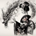 美女と野龍 2枚目