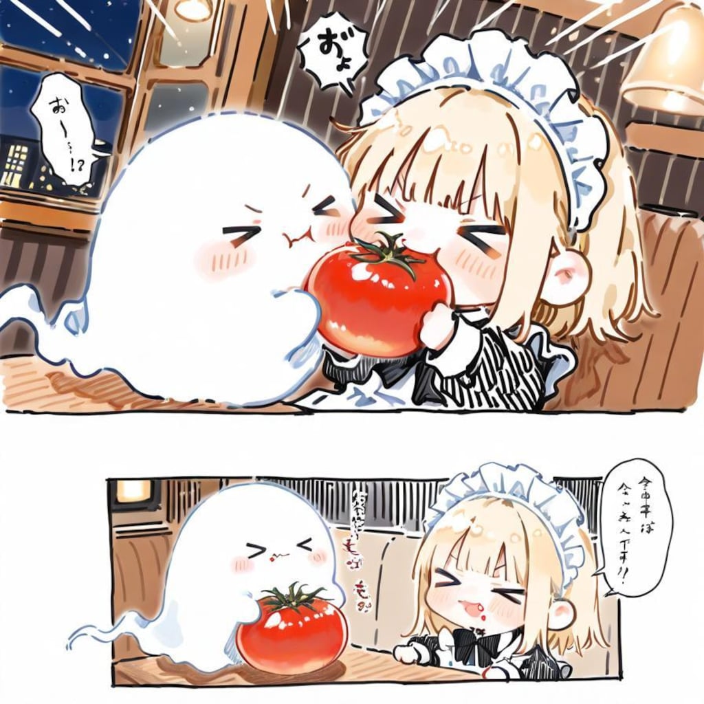 新鮮トマトに摩訶不思議言語を添えて🍅