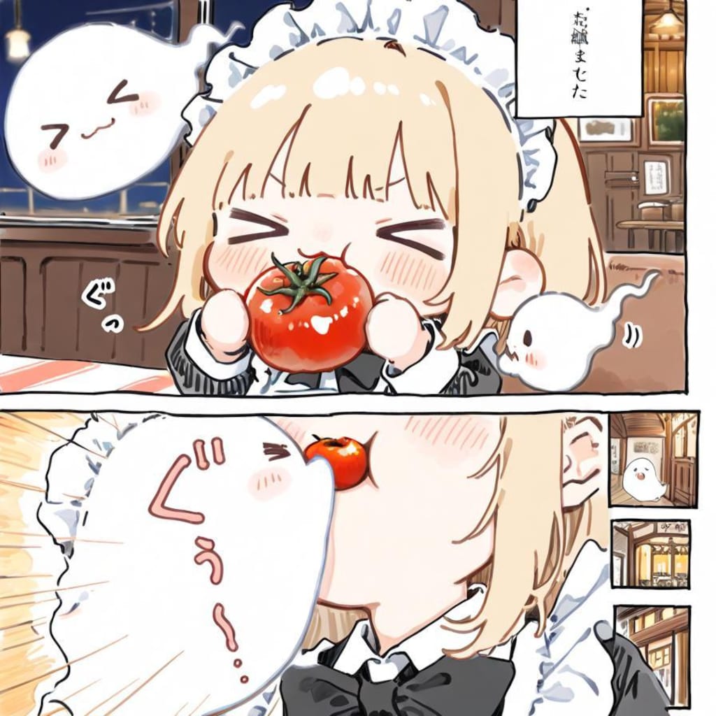 新鮮トマトに摩訶不思議言語を添えて🍅