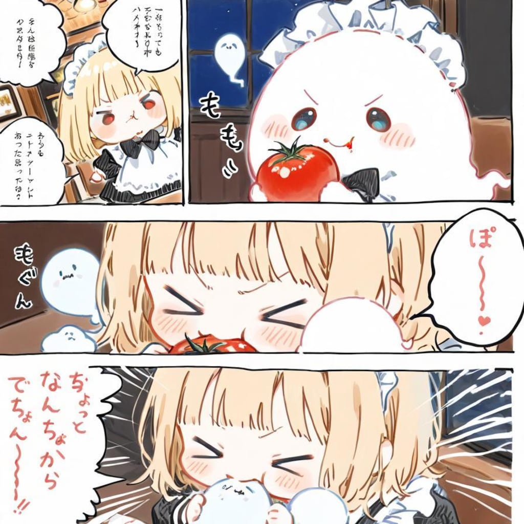 新鮮トマトに摩訶不思議言語を添えて🍅