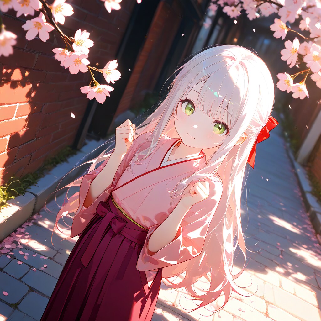 Petals Over Red Bricks / 赤煉瓦に舞う約束 | の人気AIイラスト・グラビア