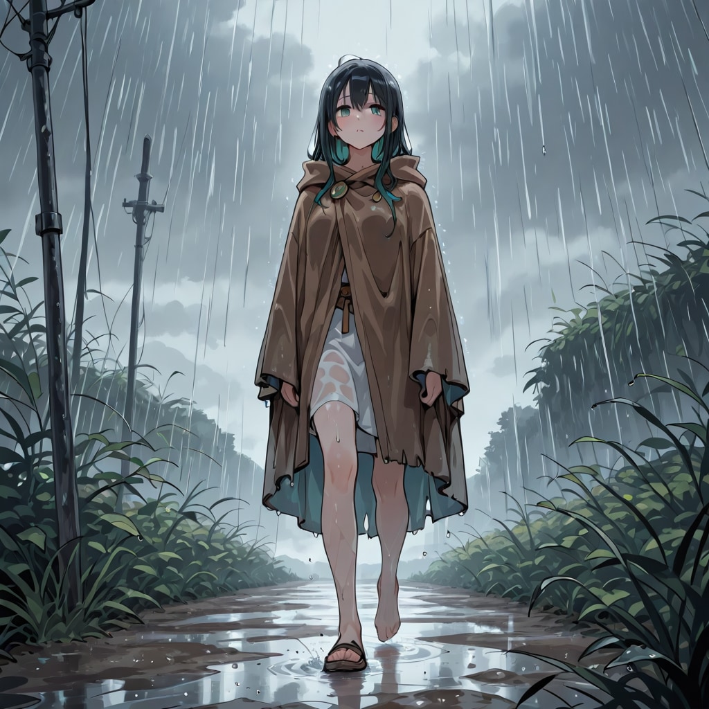雨の道を往く260427