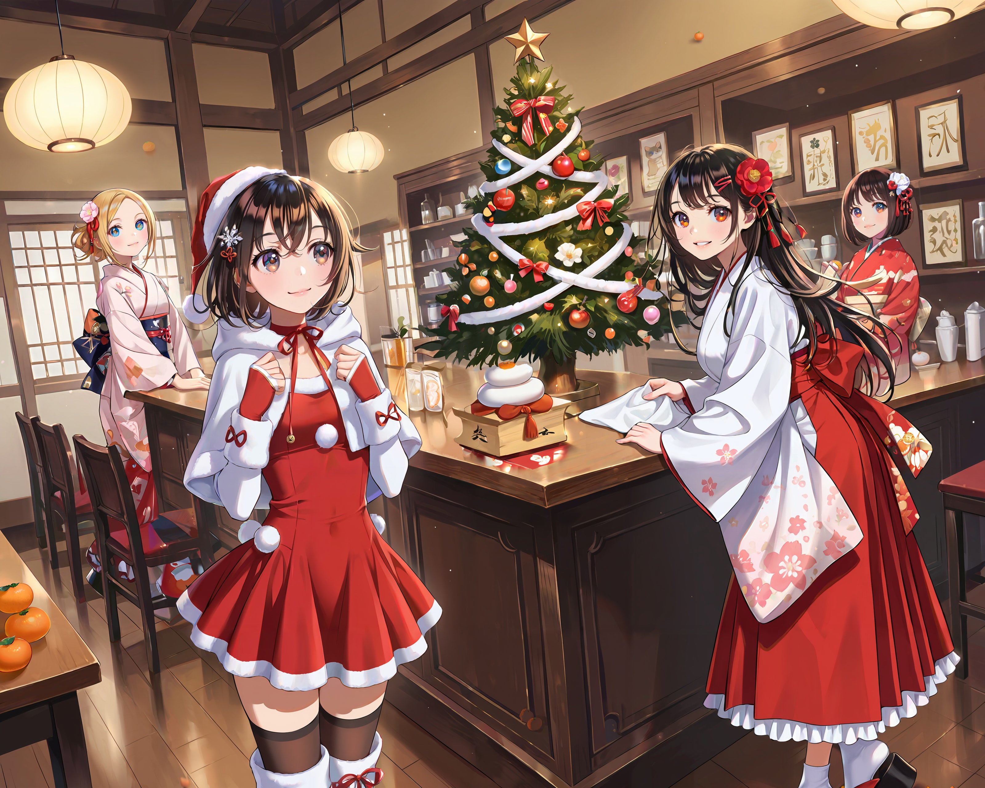 お正月の装飾クリスマスのお掃除へ | の人気AIイラスト・グラビア