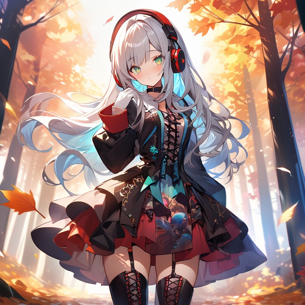 銀髪緑眼 | の人気AIイラスト・グラビア