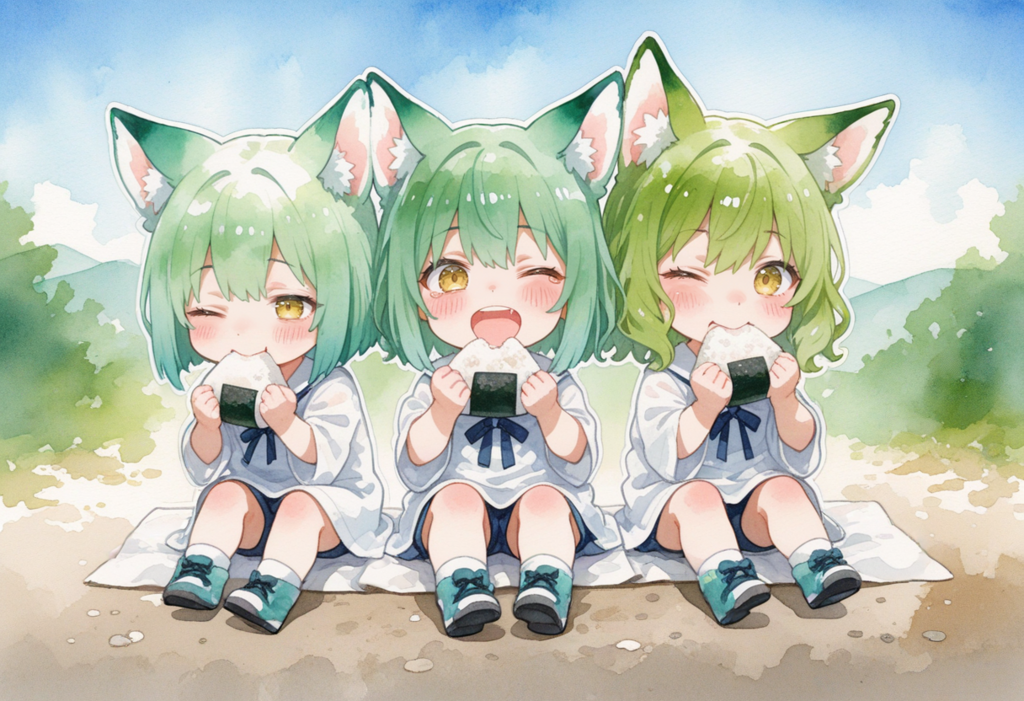 みんなでたべる　おむすびだいすき