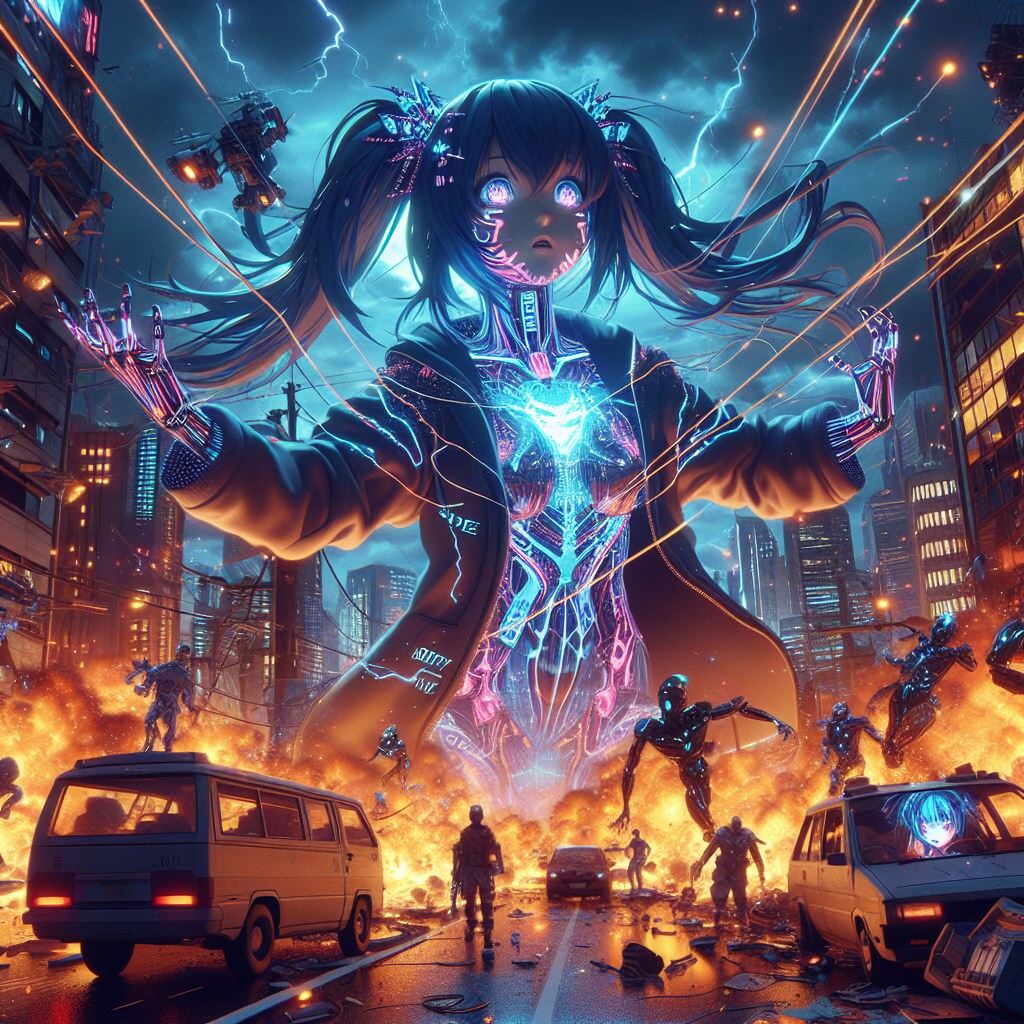 ─CYBER PUNCTURED CITY─ 人類の皆さんお別れの時間です ｺﾞﾒﾝﾈ❤️