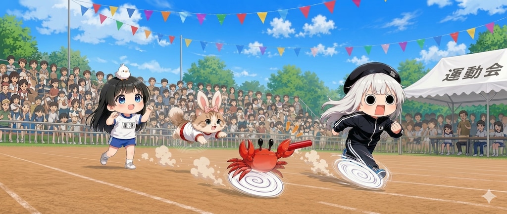🦀💦「えらいこっちゃー！」