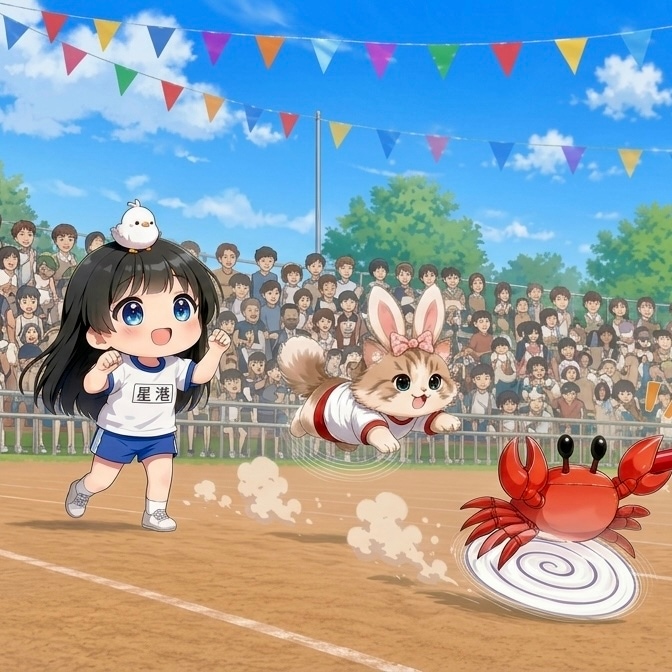 🦀💦「えらいこっちゃー！」