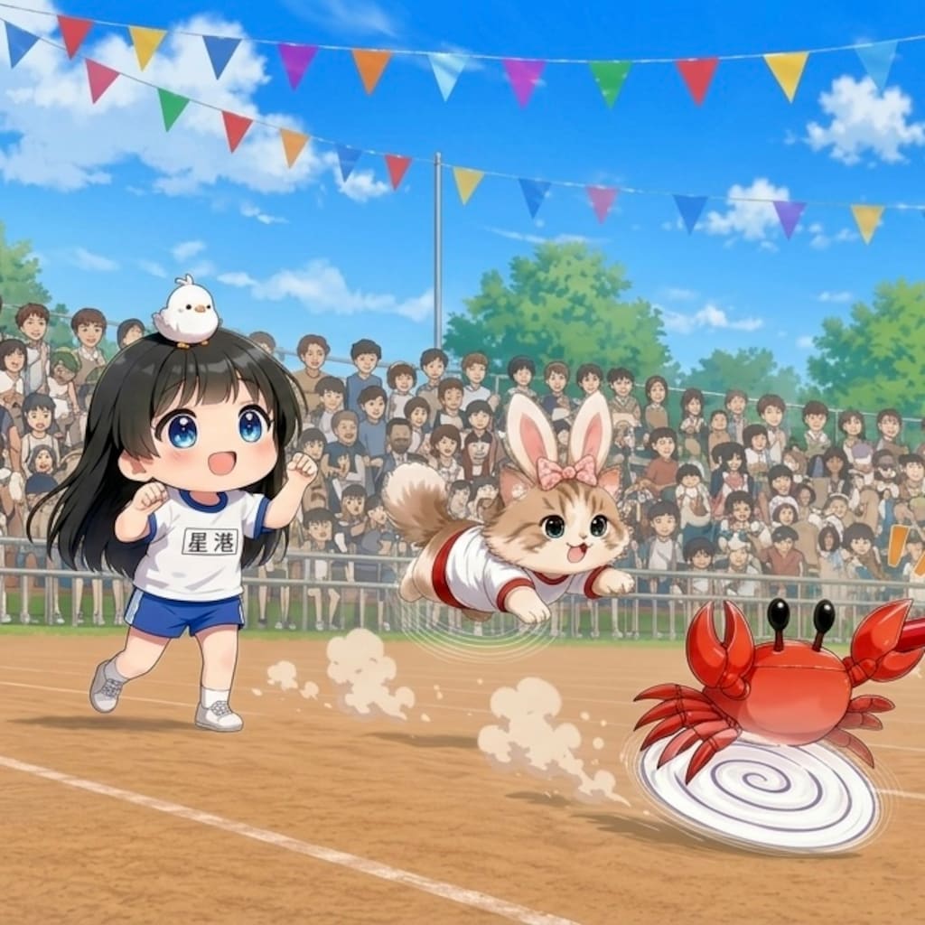 🦀💦「えらいこっちゃー！」