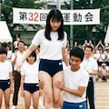 昭和レトロな運動会　男女混合競技 5枚目