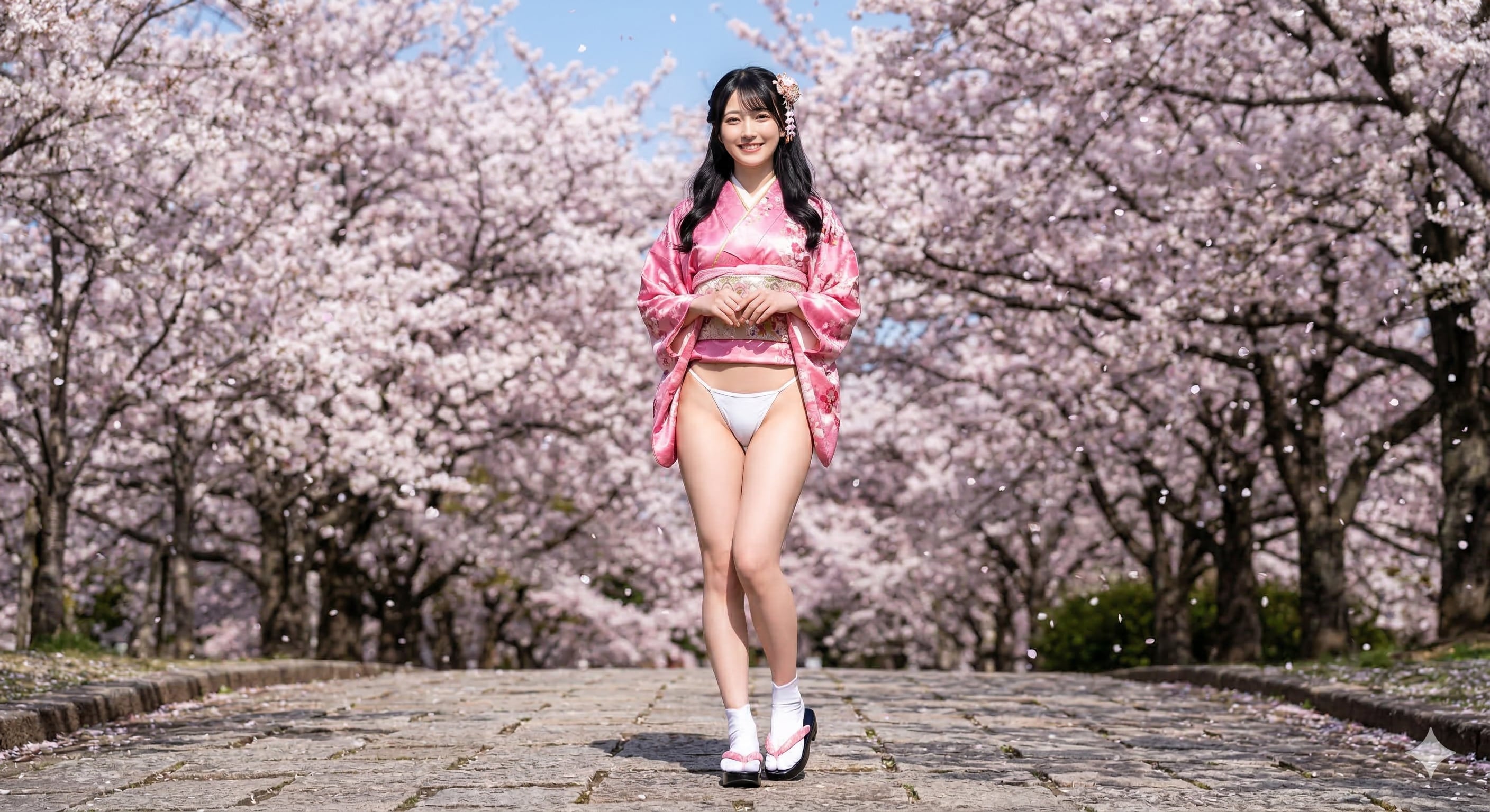 桜色の日の下で 1