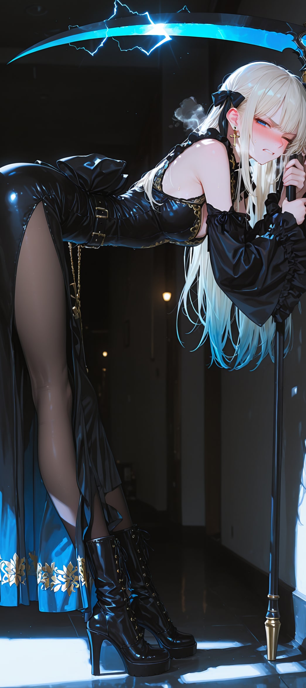 苦しそうな鎌持ったお姉さん | の人気AIイラスト・グラビア