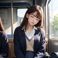 居眠りしている女の子 4枚目