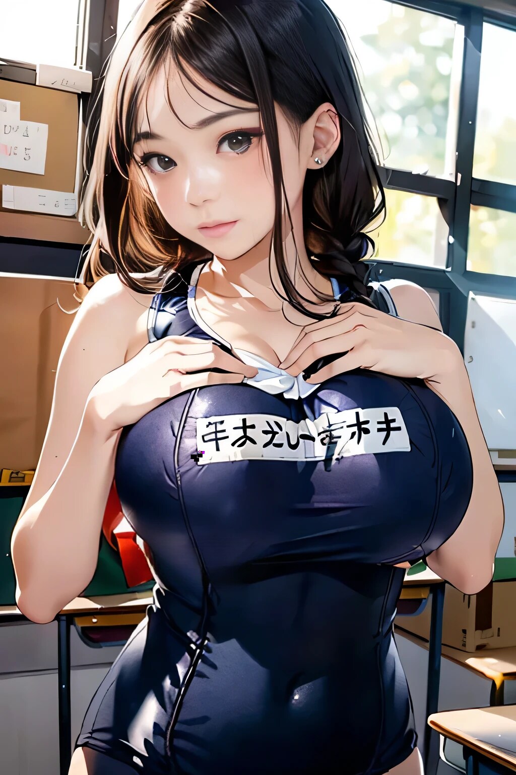 巨乳スク水