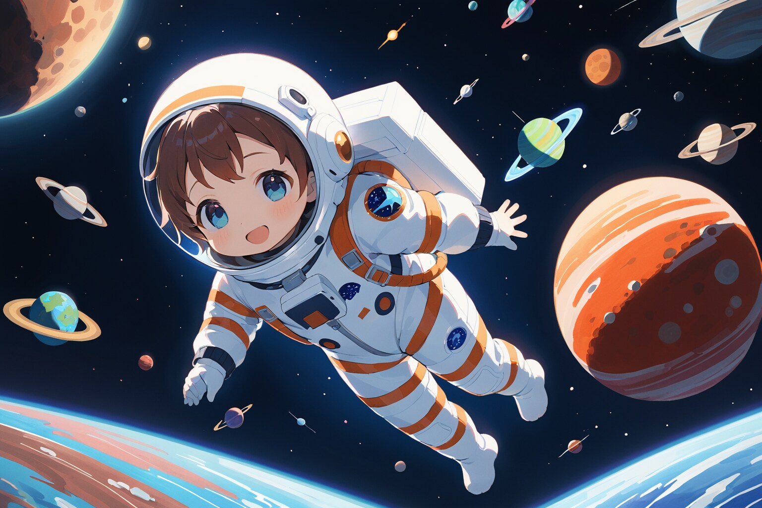 宇宙遊泳 | の人気AIイラスト・グラビア