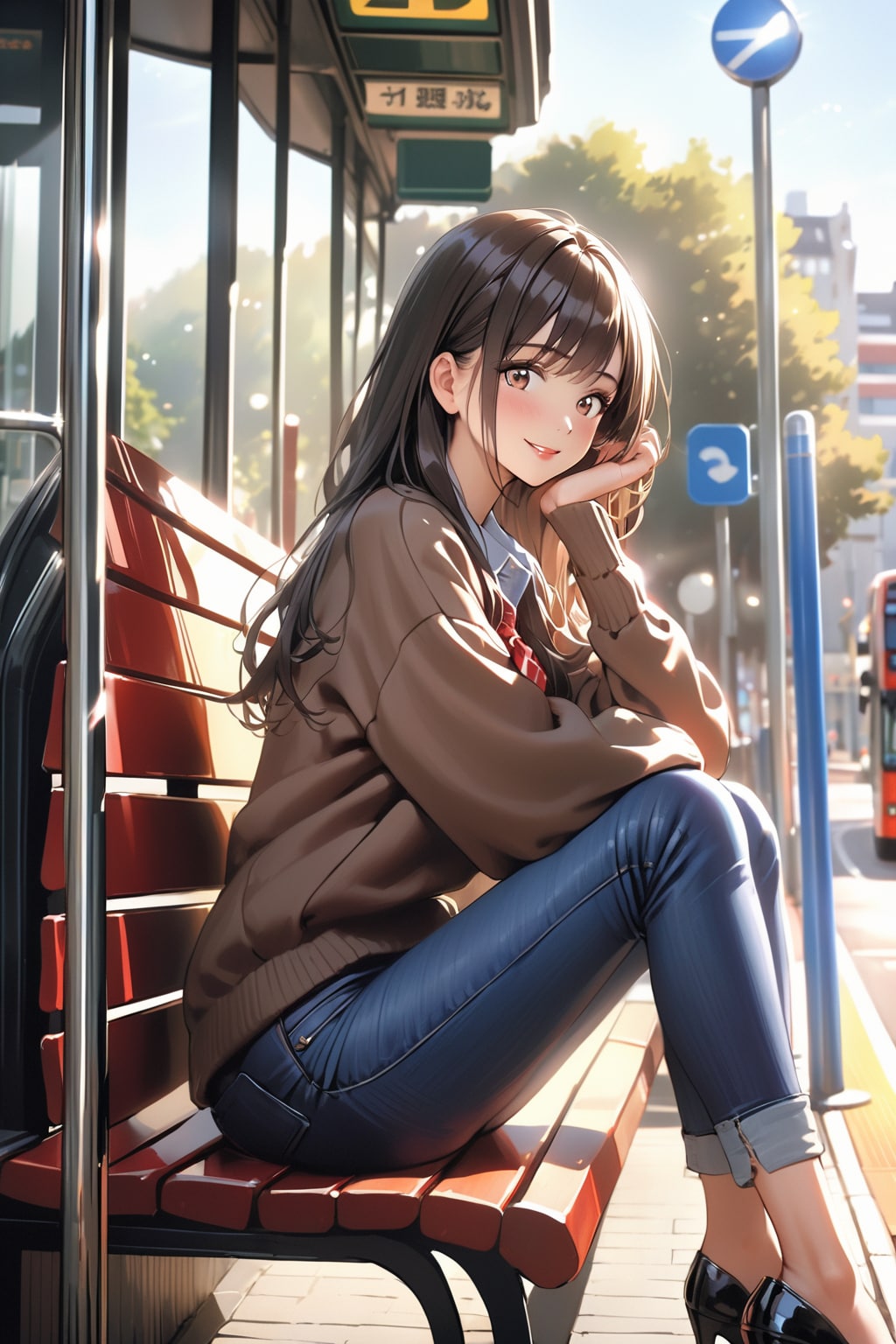 早起きの笑顔