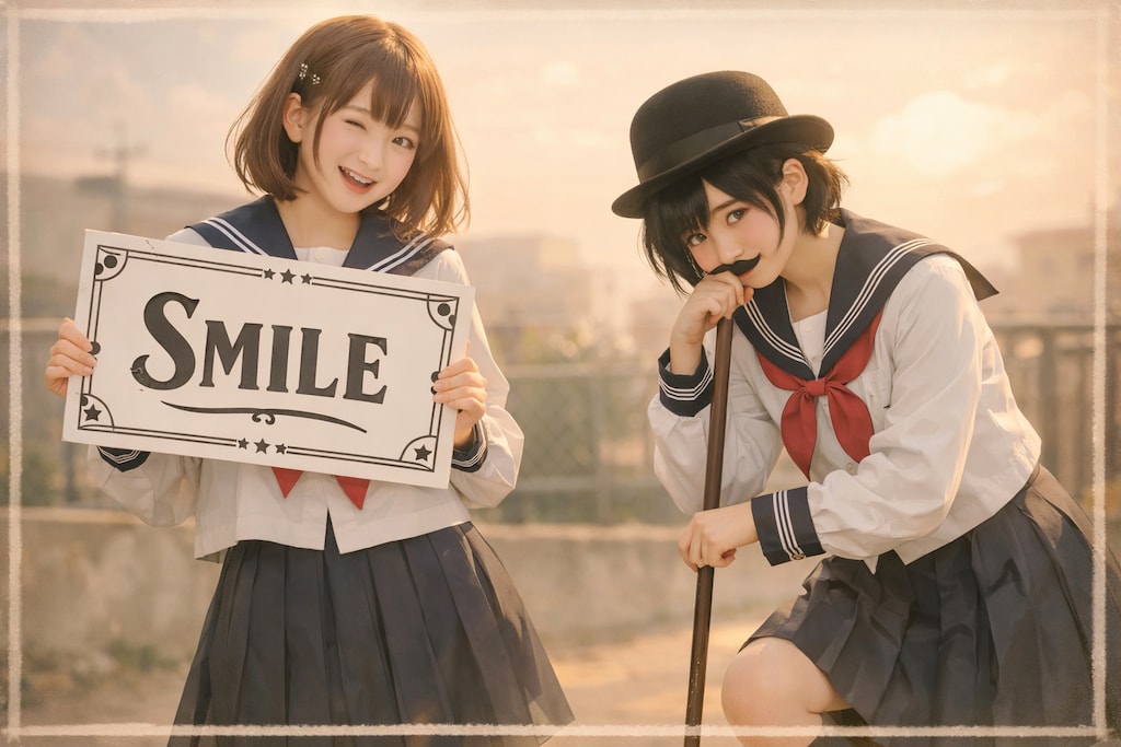 放課後の無声映画ごっこ（チャップリンデー　02）