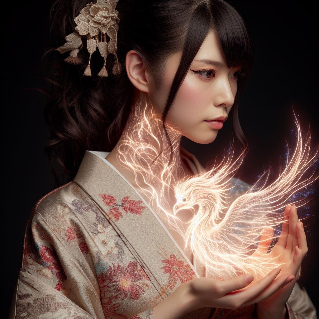 鳳凰を宿す女性