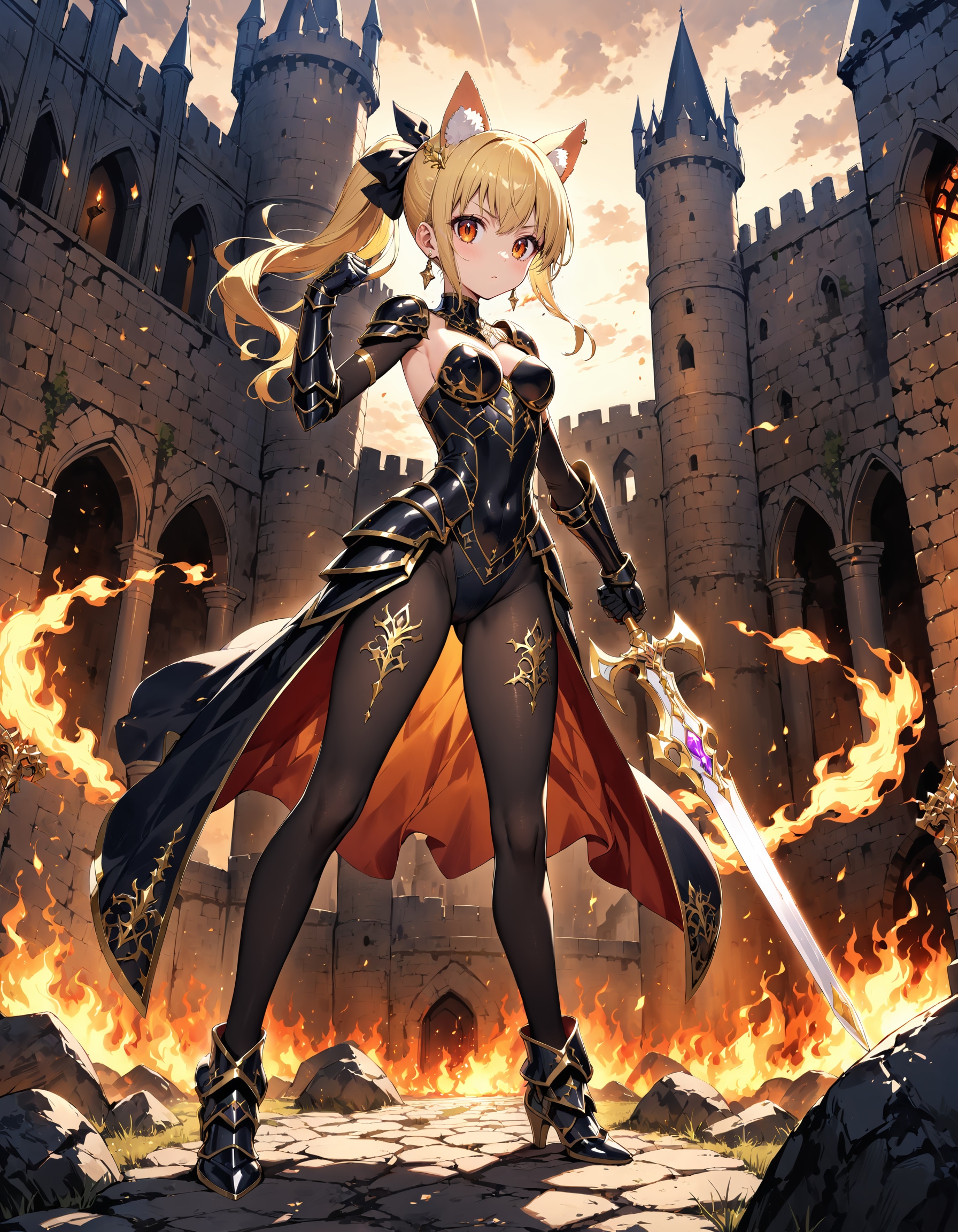 ネコミミ少女騎士2 | の人気AIイラスト・グラビア