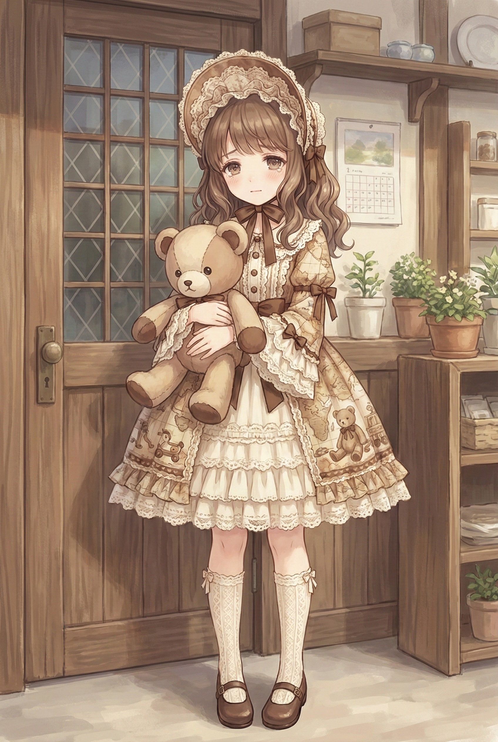 焦糖熊と古地図の少女 | の人気AIイラスト・グラビア