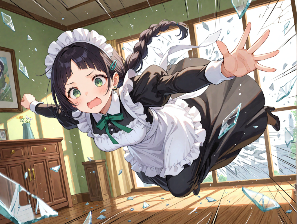 最後のガラスをぶち破るこよみちゃん