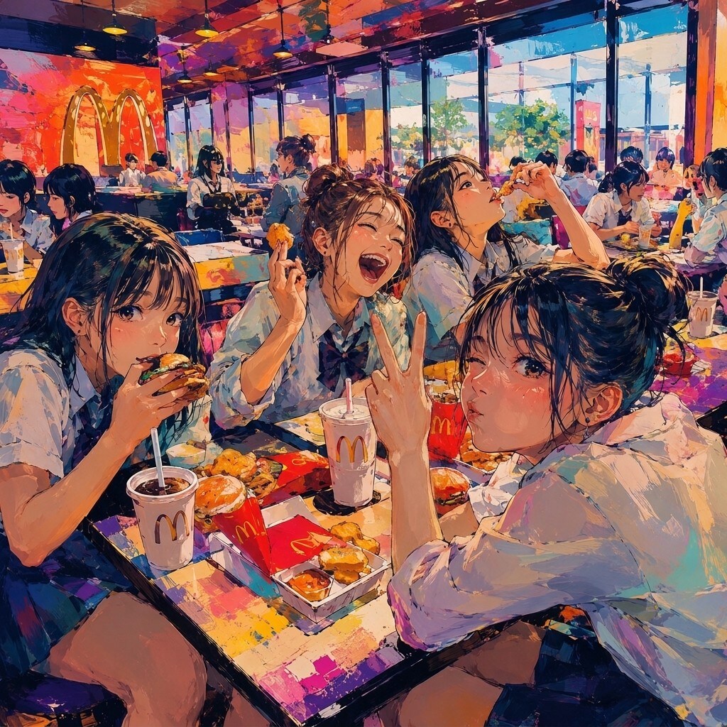 さっきマックで女子高生が… | の人気AIイラスト・グラビア