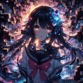 カラフルゲーミング世界と少女(5枚) 4枚目