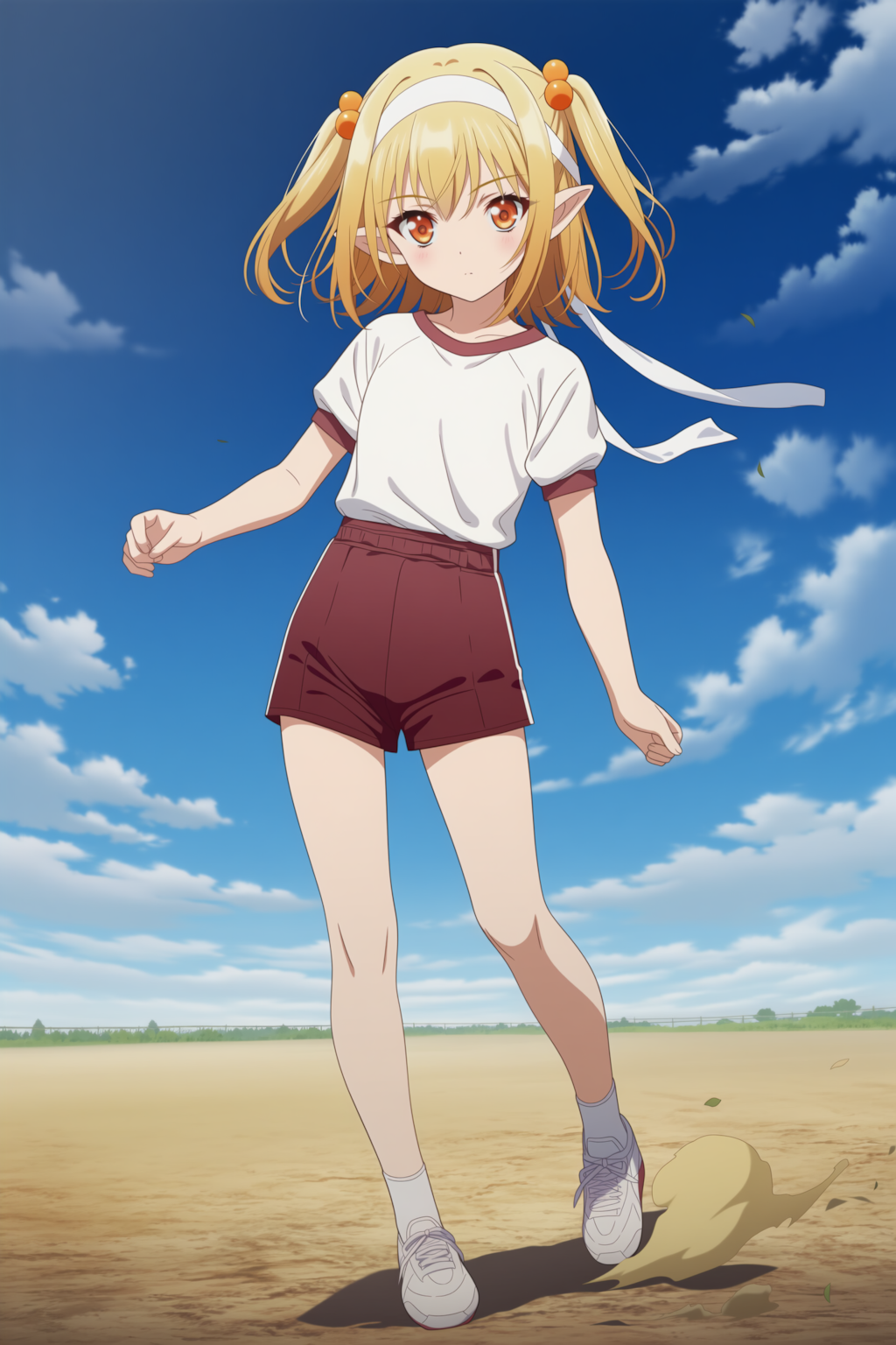 半袖体操着のエルフさん