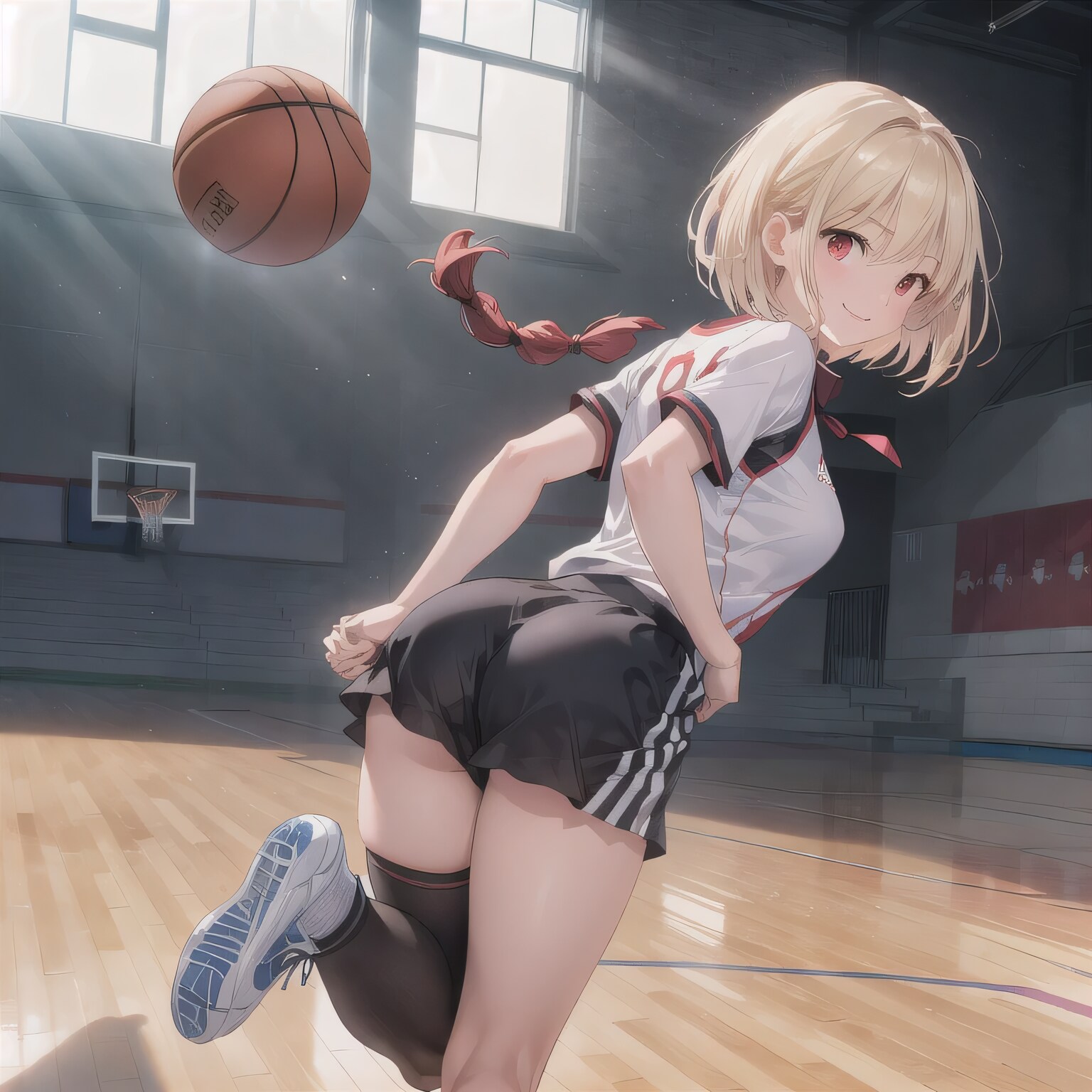 金髪ボブでユニフォームの少女７ | の人気AIイラスト・グラビア