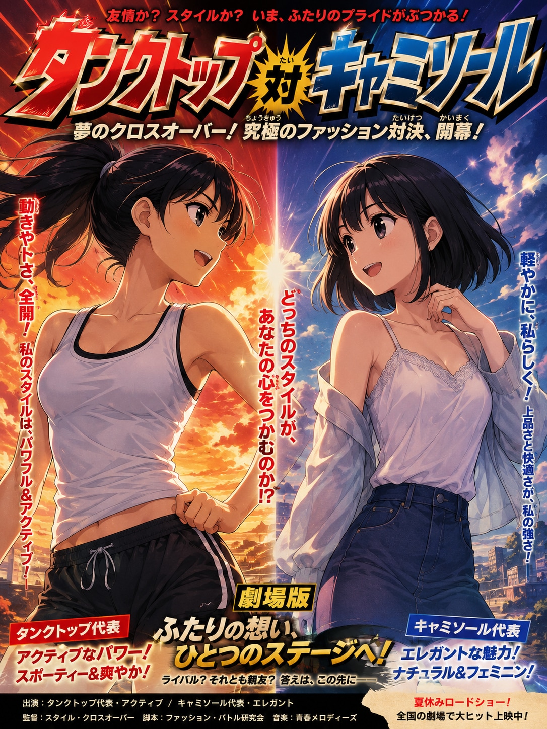 映画ポスター風な女の子