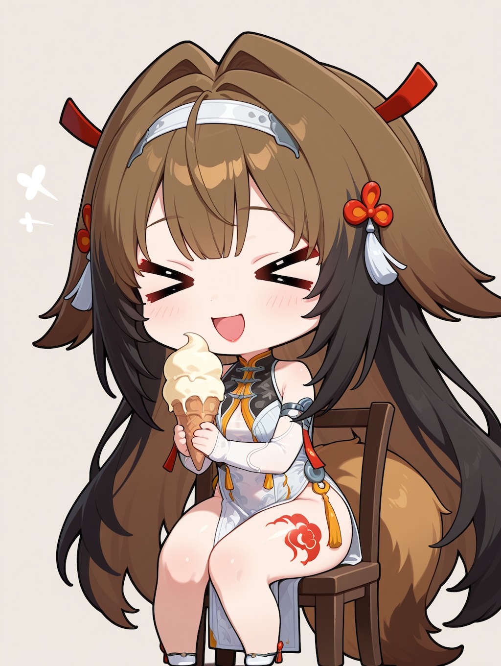 アイスを食べる葉瞬光ちゃん！