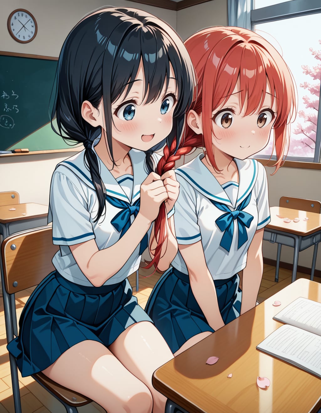 編んであげるね…