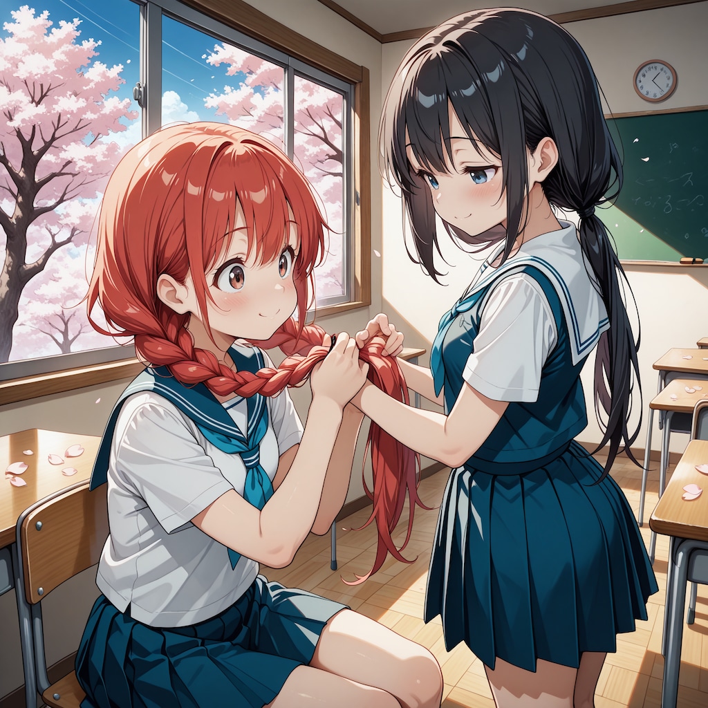 編んであげるね…