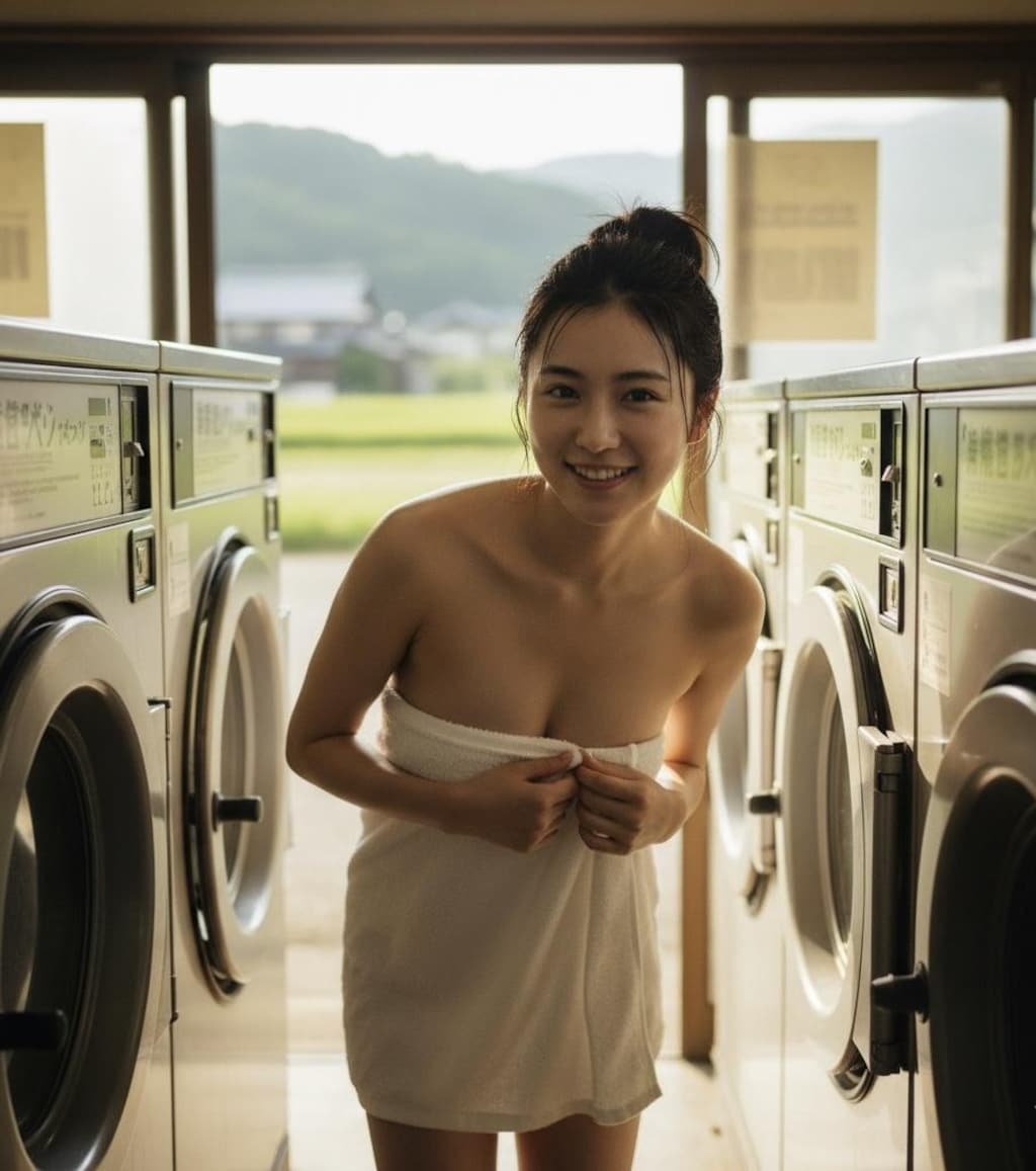 コインランドリーで開放的になる女たち