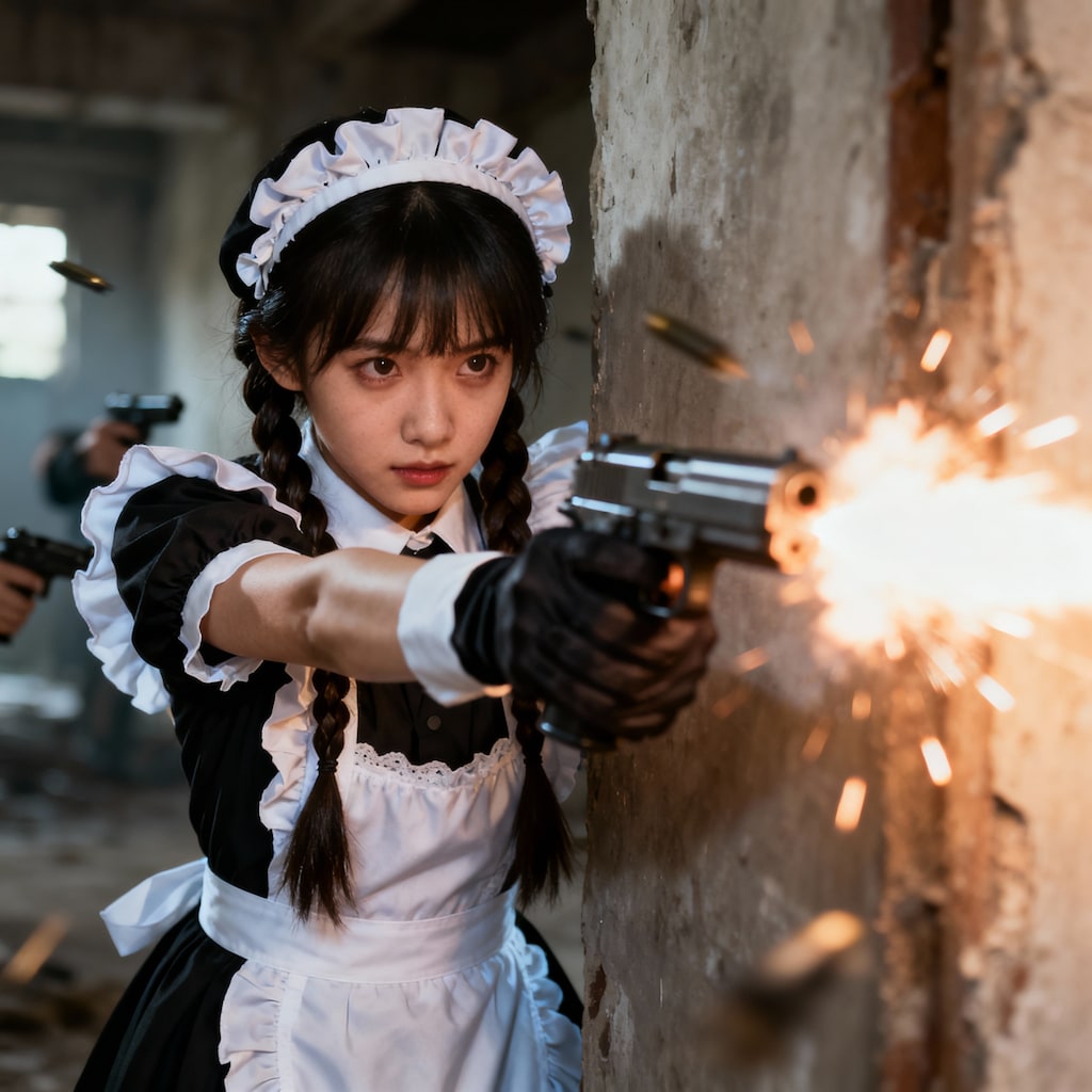 ちちぷいメイドアサルトチーム　Seedream隊員、予想外にキマってる