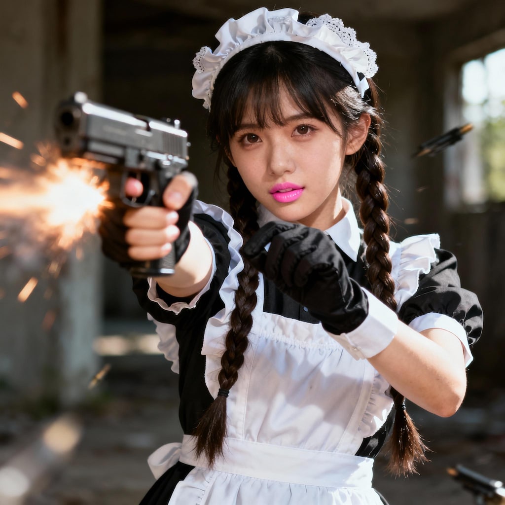 ちちぷいメイドアサルトチーム　Seedream隊員、予想外にキマってる