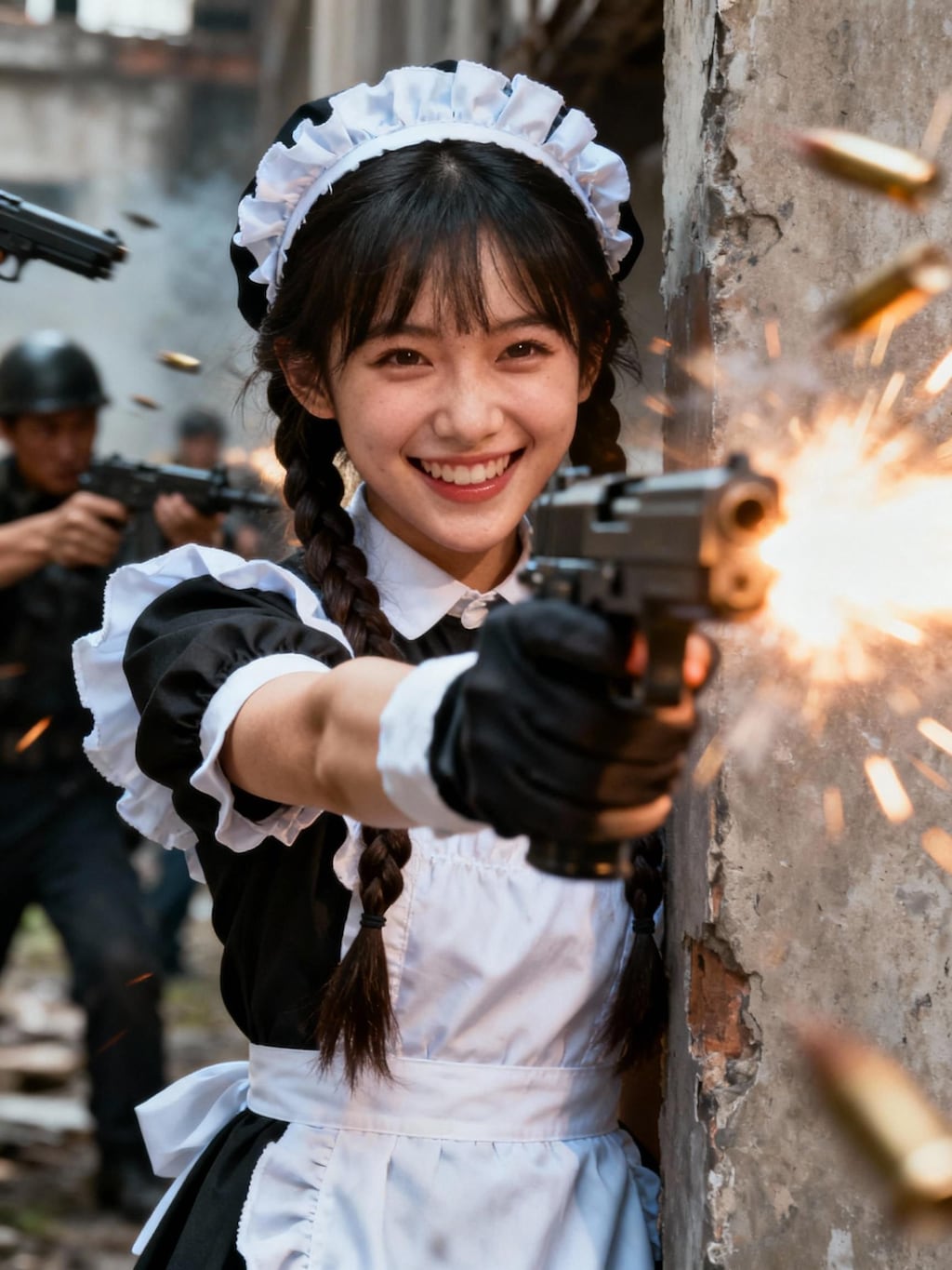 ちちぷいメイドアサルトチーム　Seedream隊員、予想外にキマってる