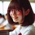 眼鏡女子 楓の横顔 4枚目
