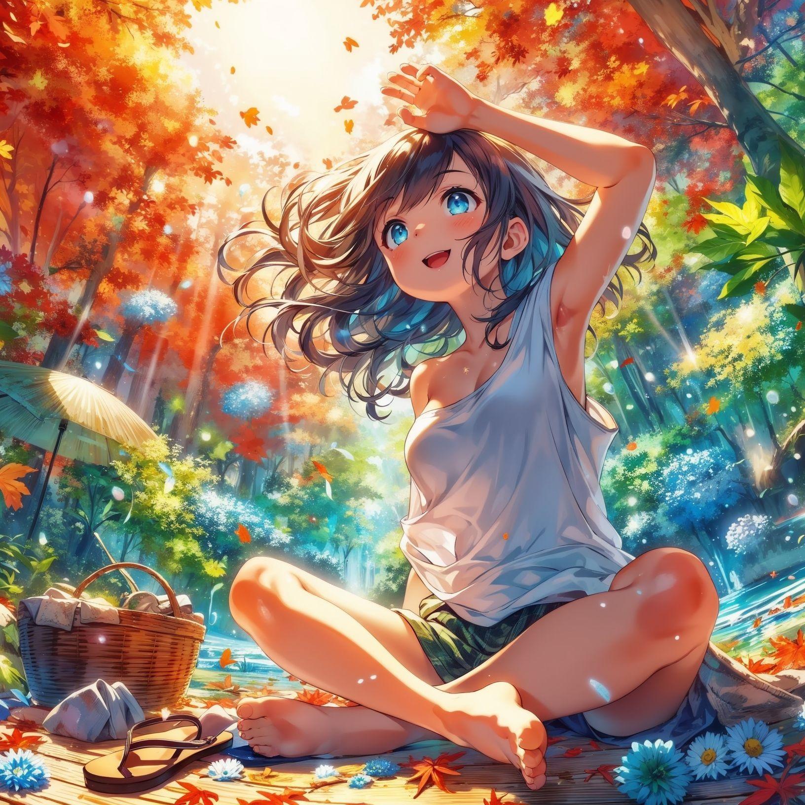 夏終わり野山の錦 | の人気AIイラスト・グラビア