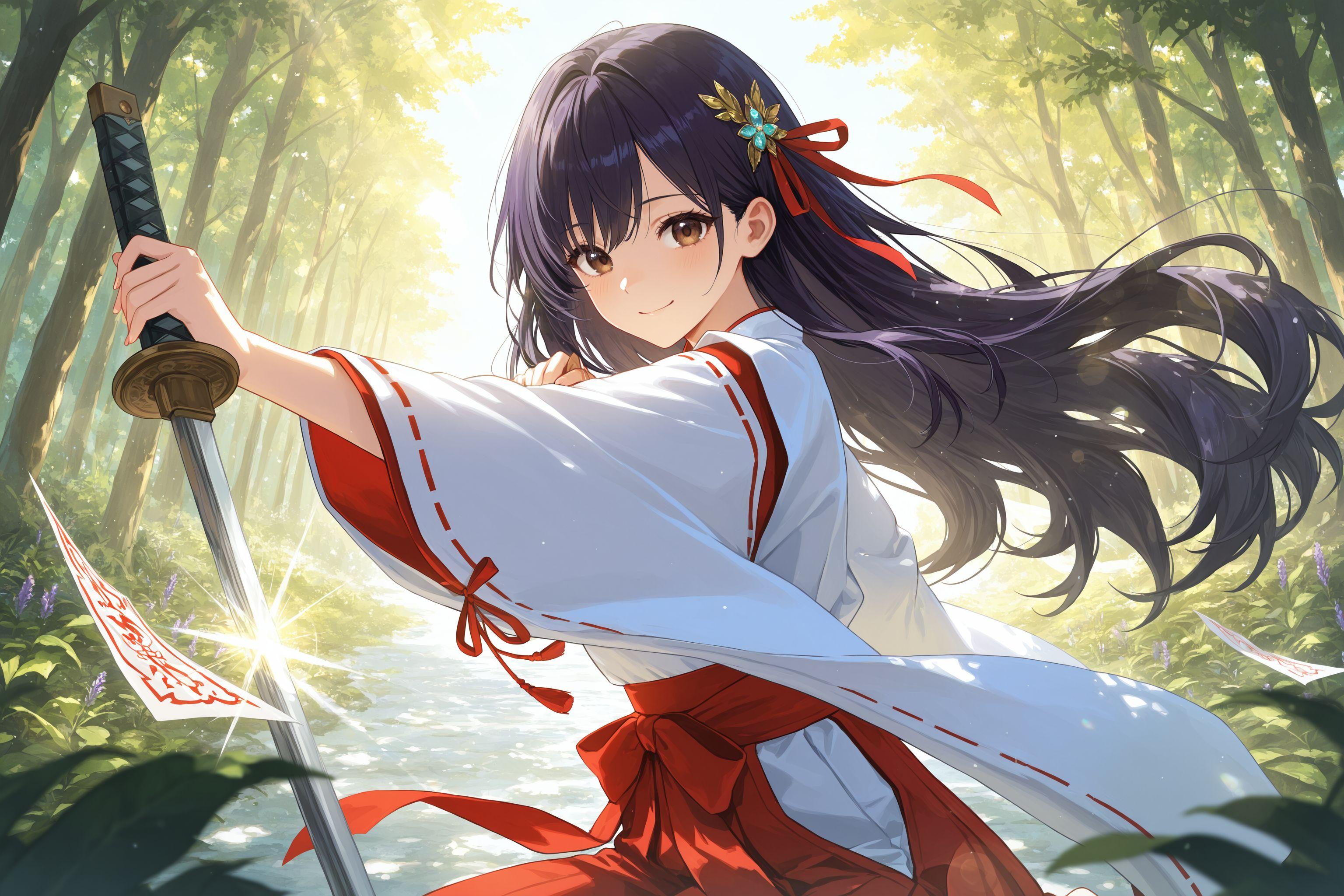 異世界神社の巫女さん（神楽さん） | の人気AIイラスト・グラビア