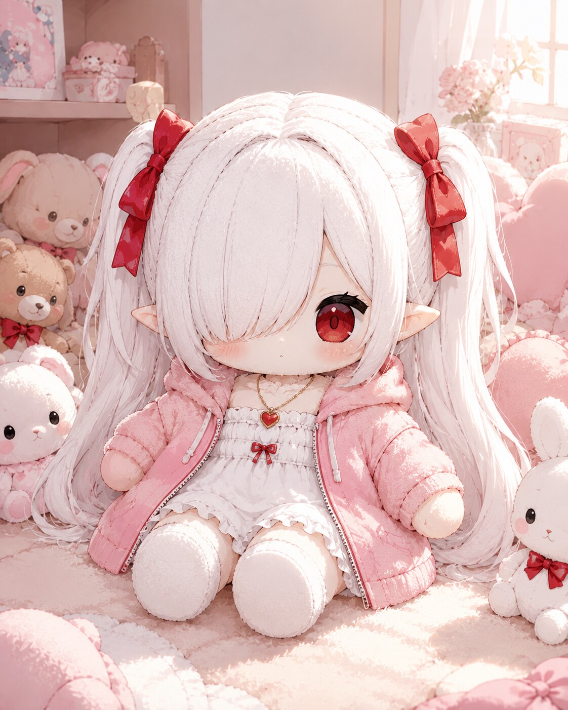 ぬいぐるみのシロネさん