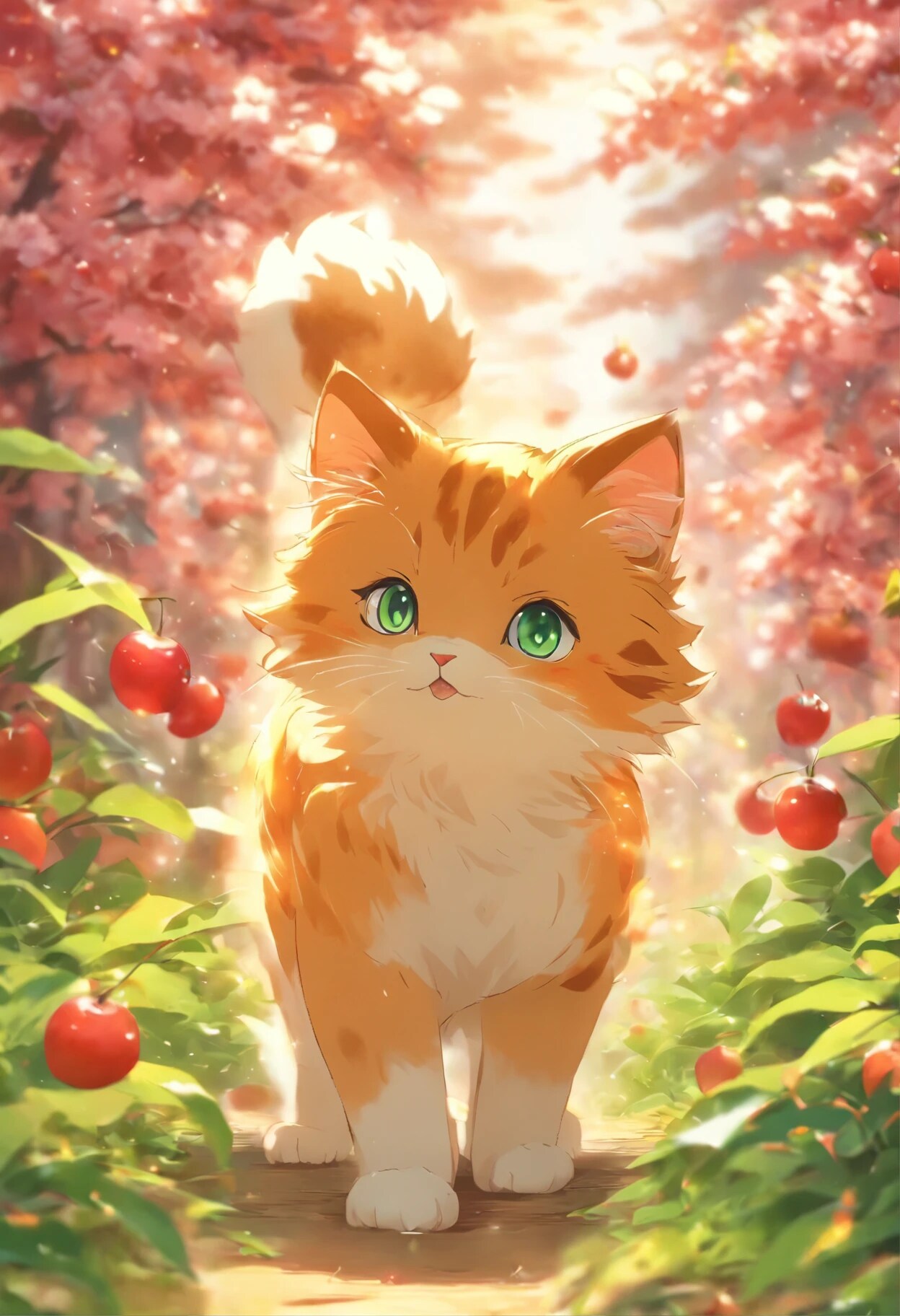 とらねこ「きなこ」さくらんぼ