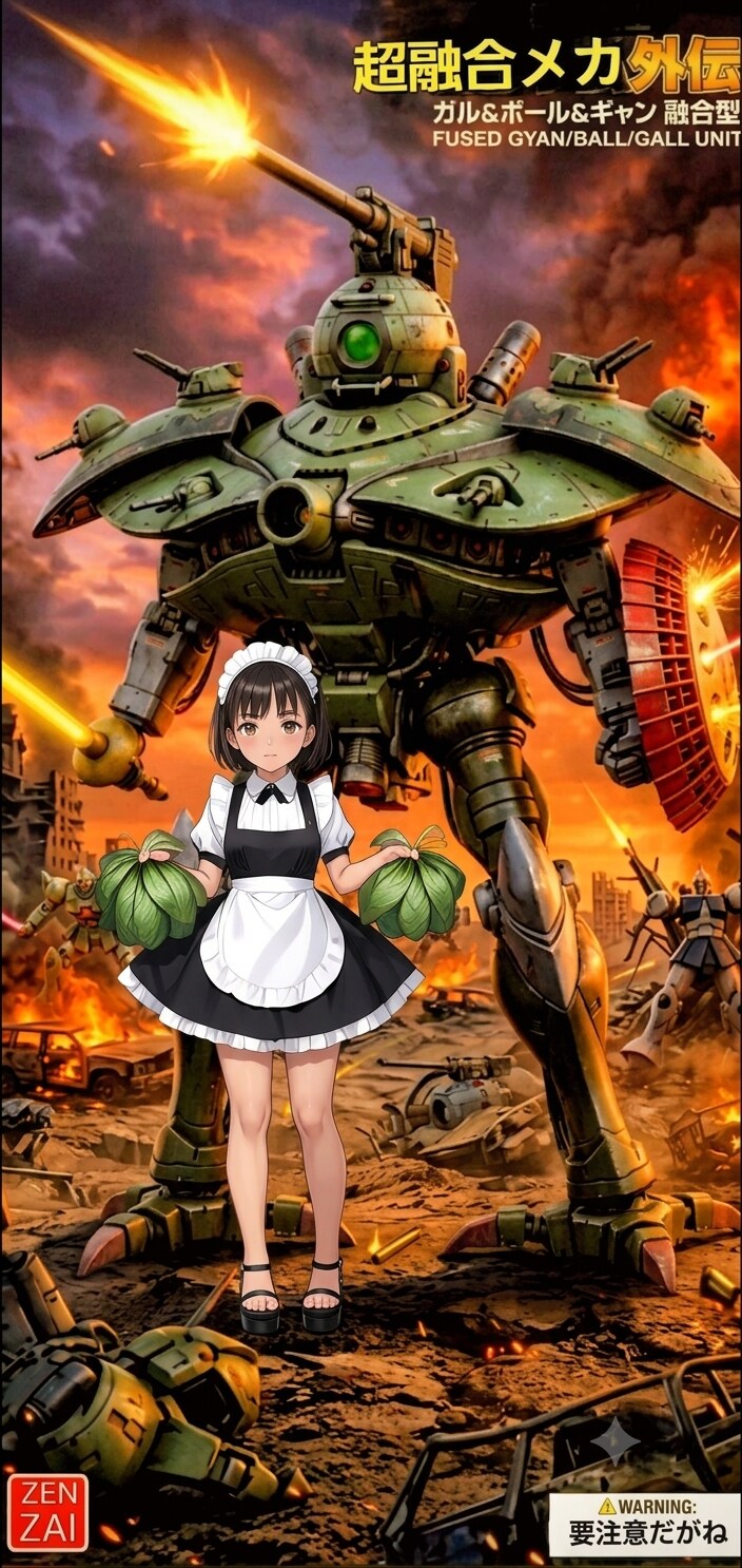 ギャンザム・ボール（ファーストガンダム原理主義者の夢）とメイドの山田さんの融合
