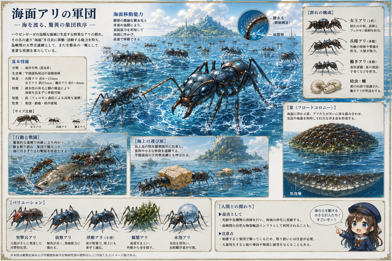 海面アリの軍団