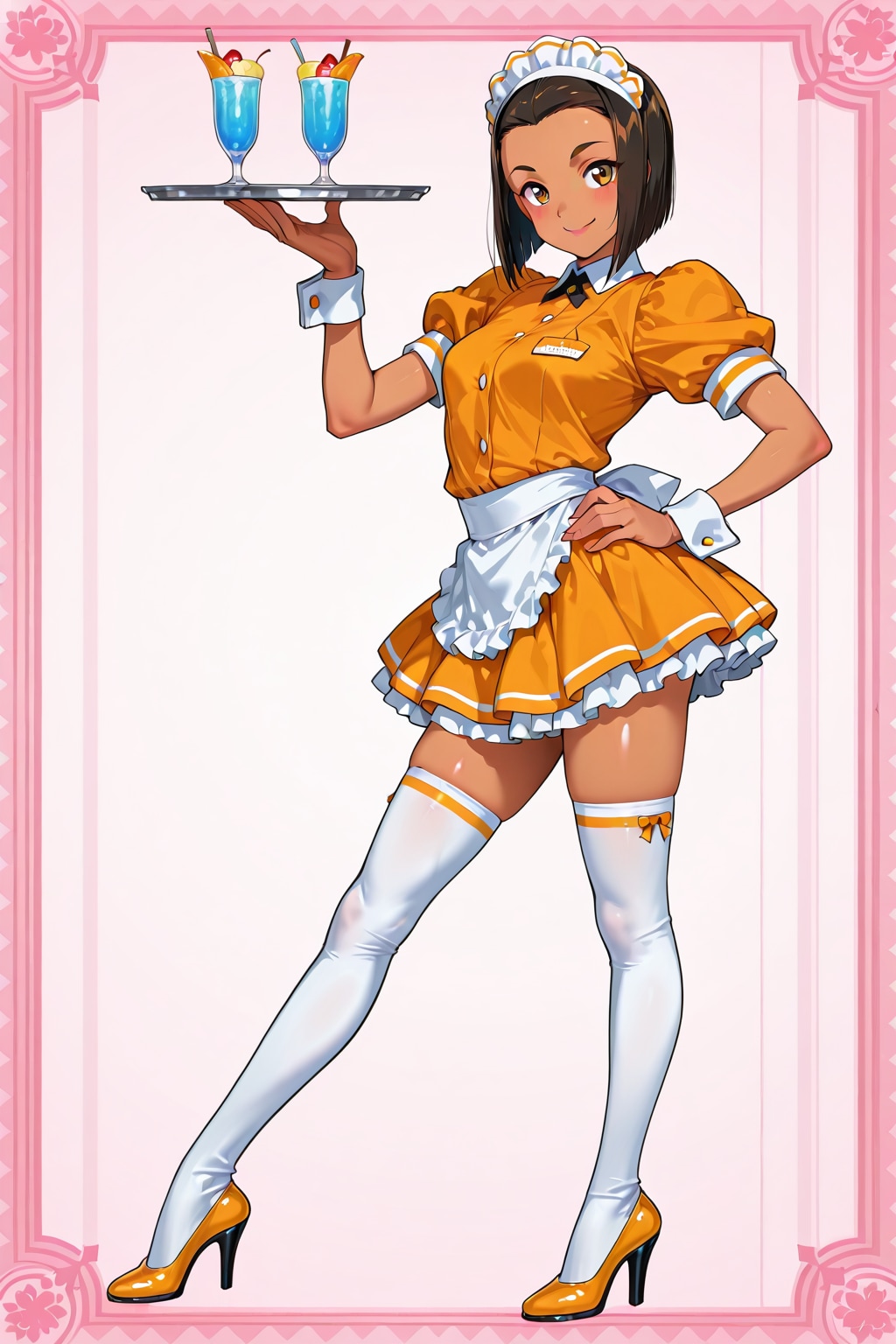 ウエイトレス　小麦色