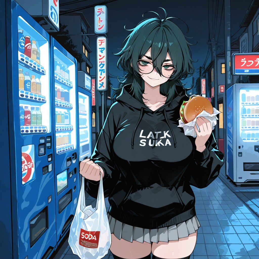 深夜コンビニ帰りの翠