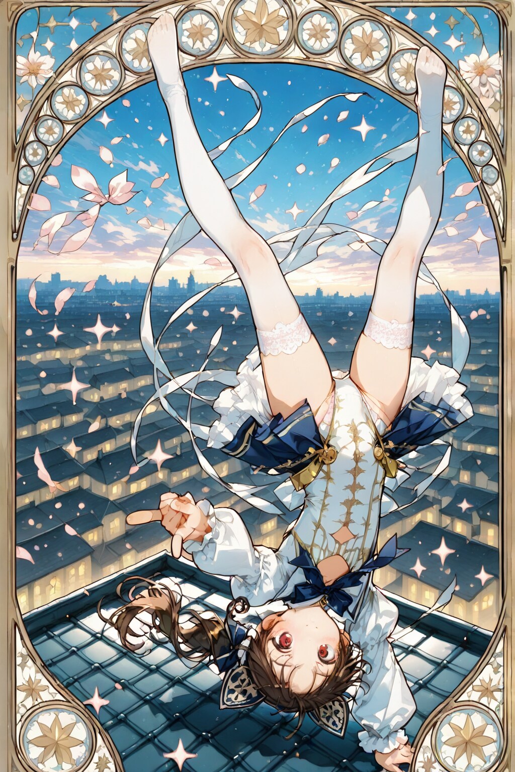魔法少女 逆立ち