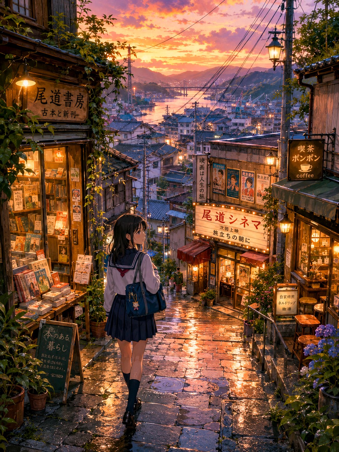 夕刻のシネマ、坂道の足音