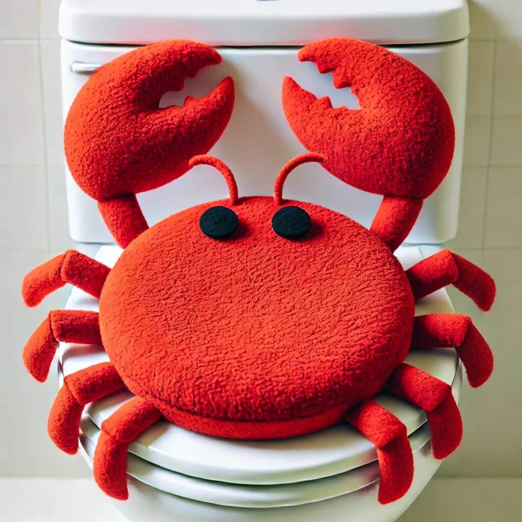 タラバ蟹のトイレふたカバー
